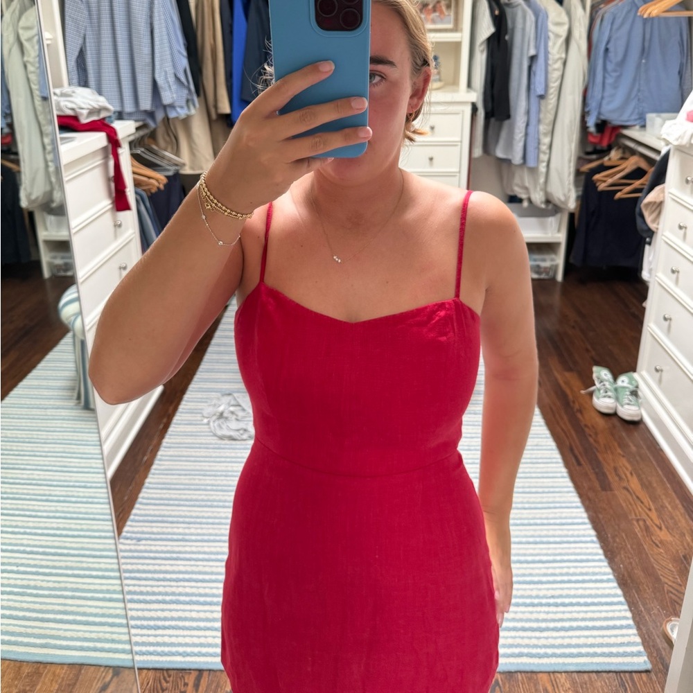 Reformation red mini dress